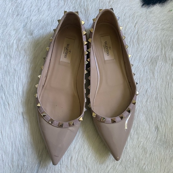 Valentino Patent Leather Rockstud Ballet Flats - Picture 15 of 16